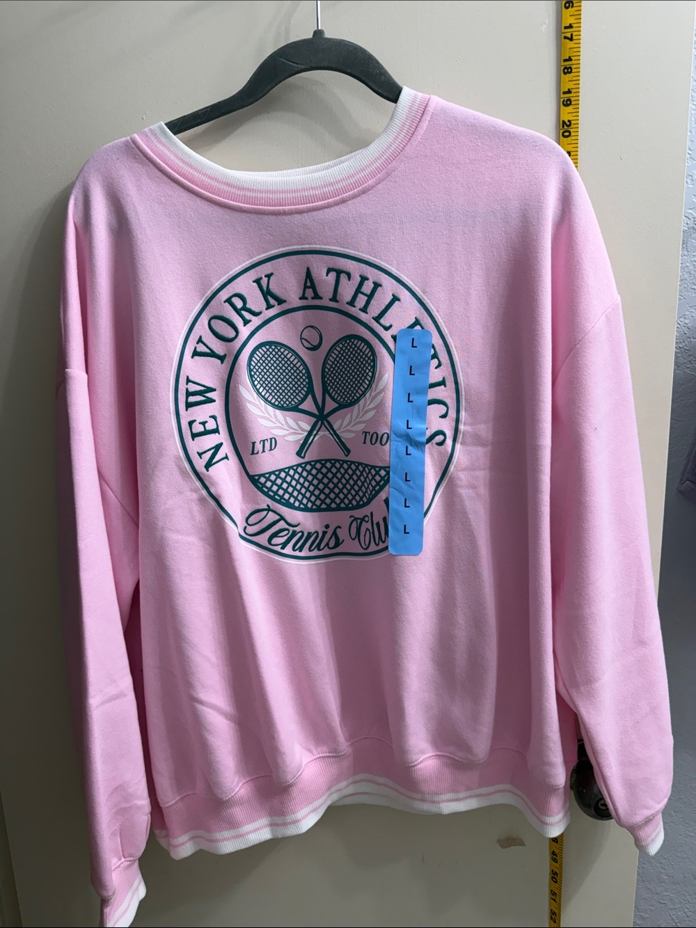 Limited Too Light Pink New York Athletics Tennis Club Sweatshirt